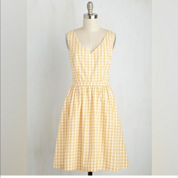 Modcloth Dresses & Skirts - Yellow/white retro ModCloth dress sz.XXL
